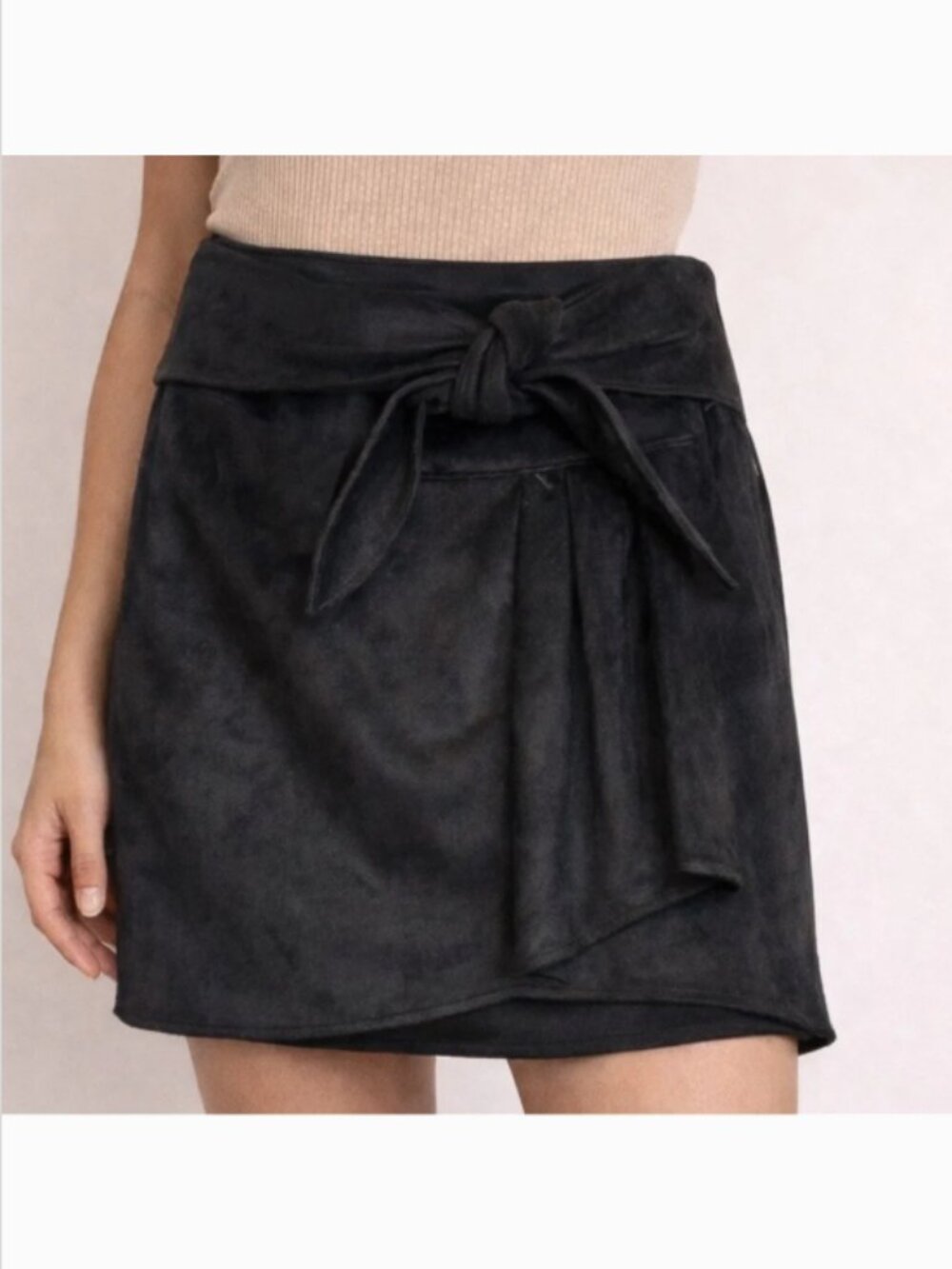 Express Suede Mini Wrap Skirt - NEW